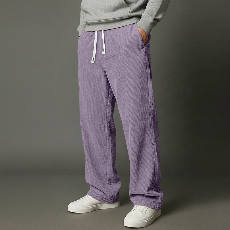 رجالي بنطلونات بنطال واسع الساق بنطلون مضلع السراويل الفضفاضة بنطال رياضي مفتوح من الأسفل رباط مرونة الخصر سهل رطوبة فتل متنفس مكتمل الطول الأماكن المفتوحة رياضة في الهواء الطلق فضفاض 2025 - $21.99 –P7