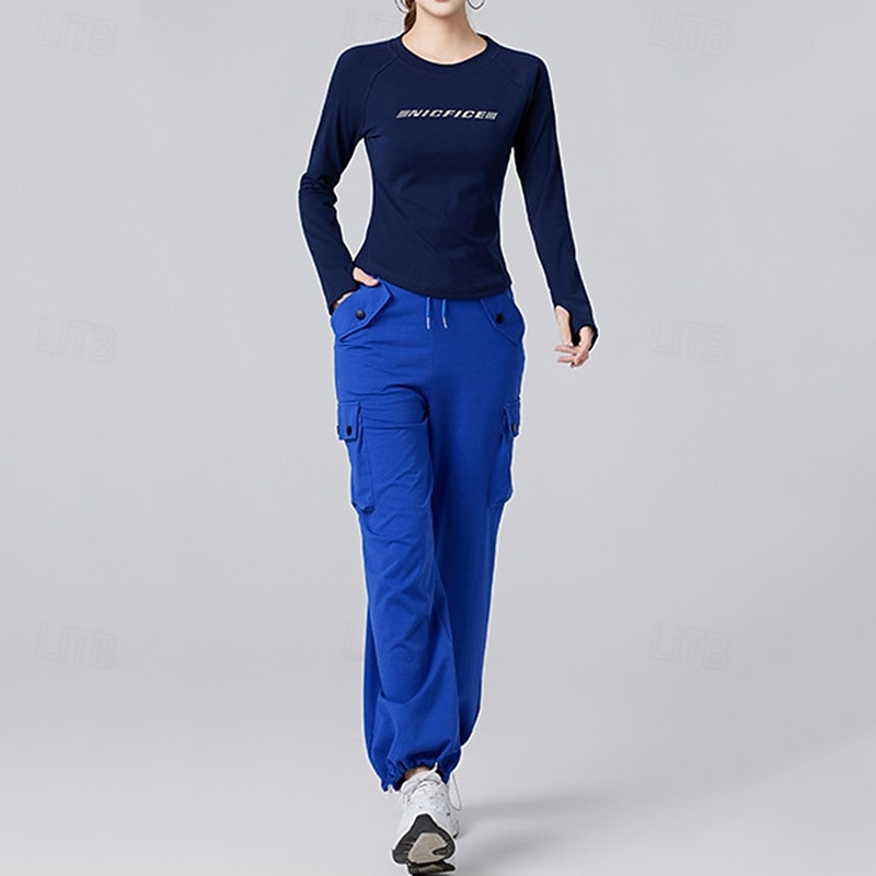 Damen Einfarbig Lauf-T-Shirt Fitnessshirt Sporttop Frühling Herbst Langarm Athleisure Baumwolle Warm Weich Atmungsaktiv Fitnessstudio Wandern Laufen Training Yoga Weinrot Schwarz Weiß Sportbekleidung 2026 - $16.49 –P9