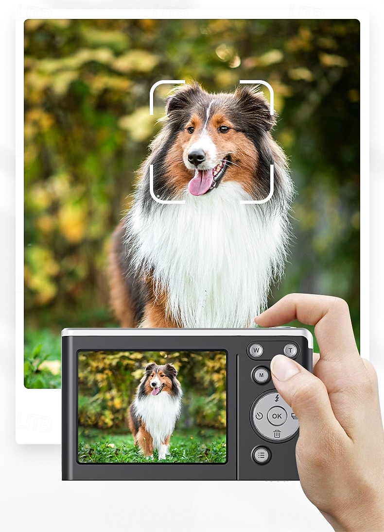 Cameră digitală HD 4K pentru studenți cu un ecran IPS de 2.8 inci pentru fotografii și videoclipuri portabile design elegant. Cadou de Ziua Îndrăgostiților 2026 - $83.99 –P7