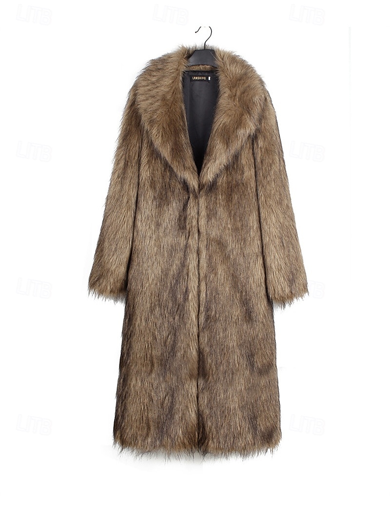 Miesten Talvitakki Tekoturkis Loma Päivittäin Pidä lämpimänä Fleece Syksy Talvi Tavallinen Muoti Katutyyli Kauluskäänne Pitkä Musta Valkoinen Keltainen Jackets 2026 - $69.99 –P8