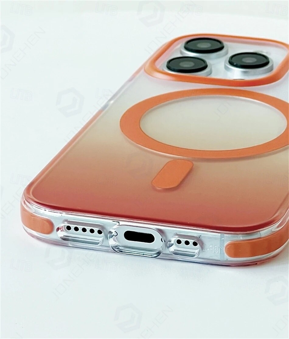 Luksuriøst gradient, eksklusivt matt, klart, sterkt magnetisk, støtsikkert deksel til iPhone 17 Air, 16, 15, 14 Pro Max, 17P, for MagSafe-ladedeksel 2025 - $16.99 –P12