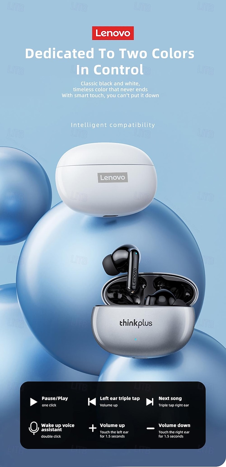 Беспроводные наушники Lenovo XT88 TWS с Bluetooth 5.3, эргономичный дизайн, глубокие басы, наушники-вкладыши для Apple, Samsung, Huawei, Xiaomi, Mi, для бега, повседневного использования, путешествий, 2026 - $29.99 –P6