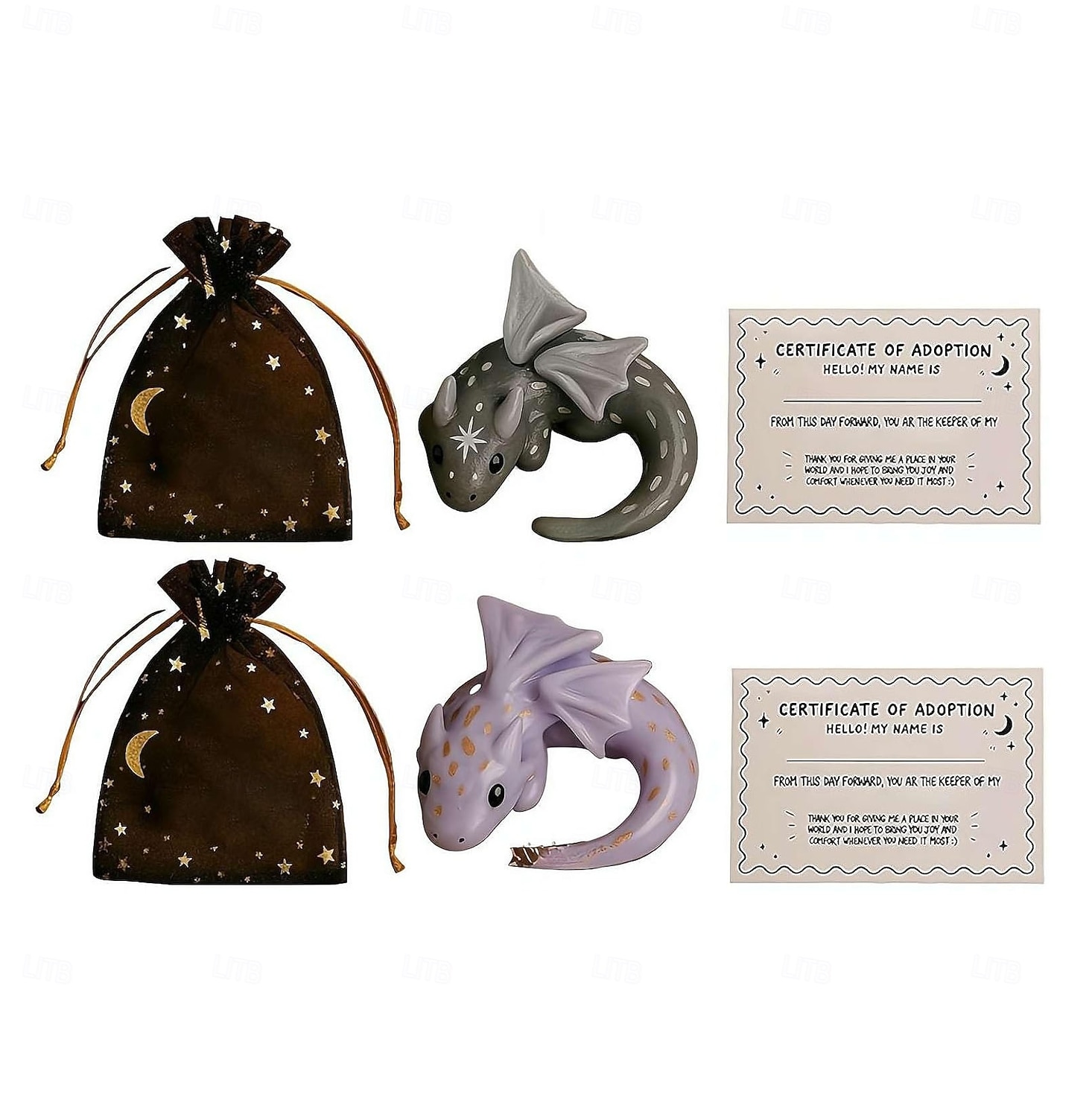 Adoptionsset für einen emotionalen Unterstützungsdrachen, handgefertigte Mini-Taschenfigur eines emotionalen Unterstützungsdrachens, niedliche, beruhigende Drachenskulptur zur Linderung von 2025 - $9.99 –P1