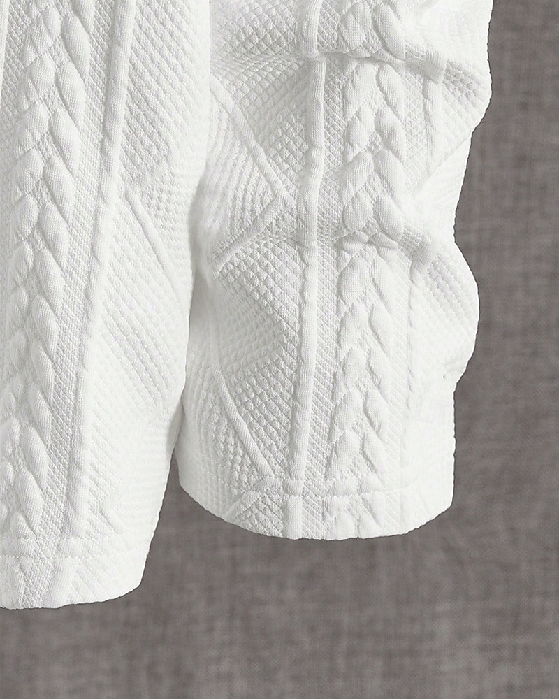 رجالي قميص الجولف قمصان بولو الجولف عمل فضفاض Lapel كم طويل أساسي الحديث سهل قماش الجاكار Buttons الربيع الخريف عادي أبيض قميص الجولف 2025 - $25.99 –P6