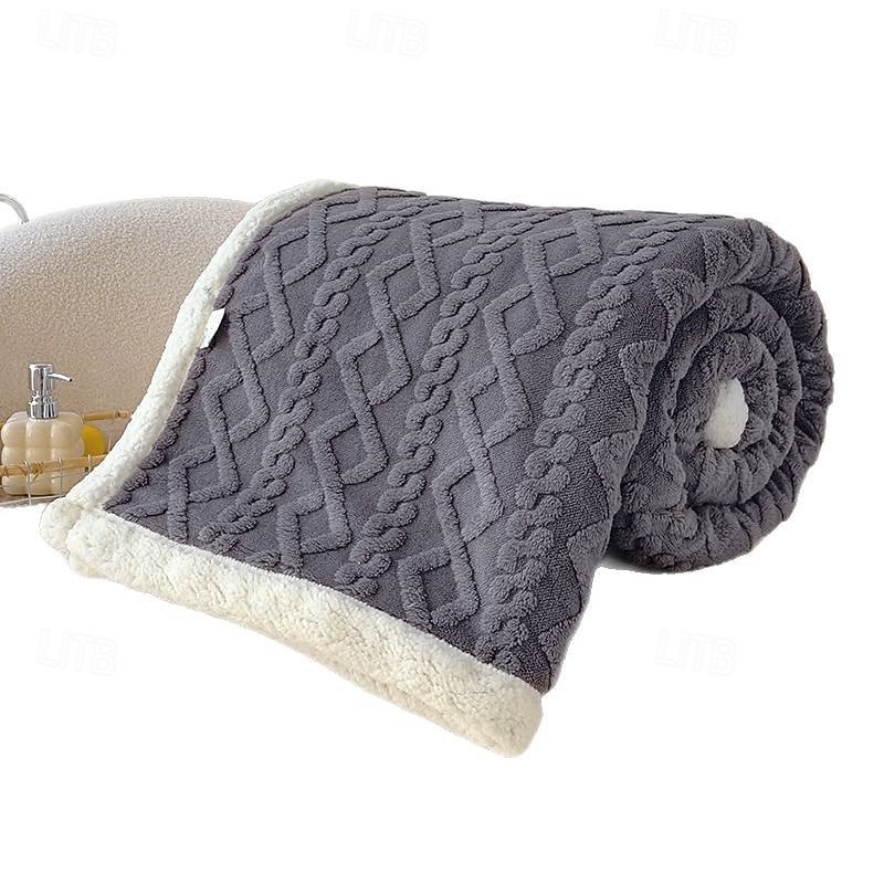 Одеяло из овечьей шерсти, шерпа, мягкое, уютное, плед, одеяло для офиса, одеяло для сна, чехол для дивана, всесезонное, для кондиционера, небольшое одеяло для домашнего использования 2025 - $14.49 –P10
