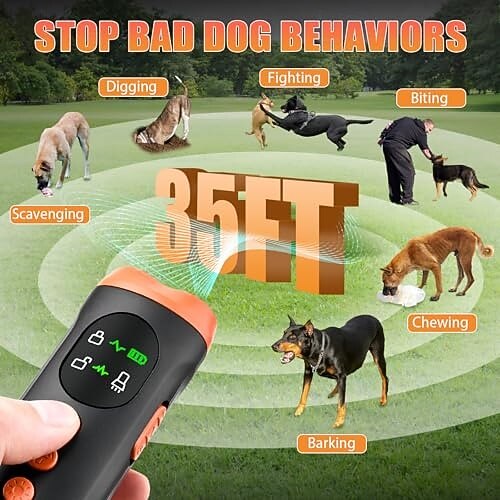 Dispositivo antiabbaio 4 in 1 per cani con pannello di visualizzazione, dispositivo antiabbaio ricaricabile di tipo C da 2500 mAh, dispositivo di addestramento a ultrasuoni per cani, raggio di del 2026 a $77.99 –P7