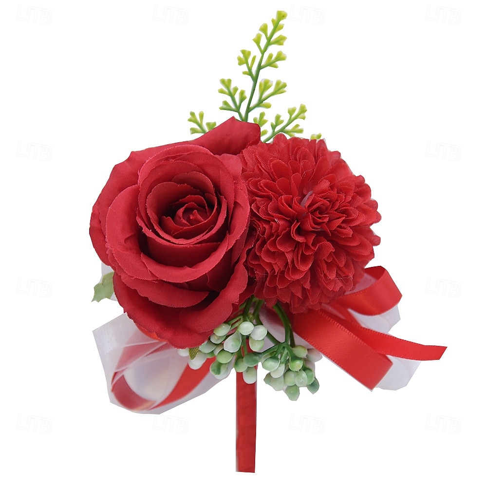Fiori da polso da sposa Fiore all'occhiello Matrimonio / Evento / Festa Tessuti Floreale del 2026 a $17.49 –P6