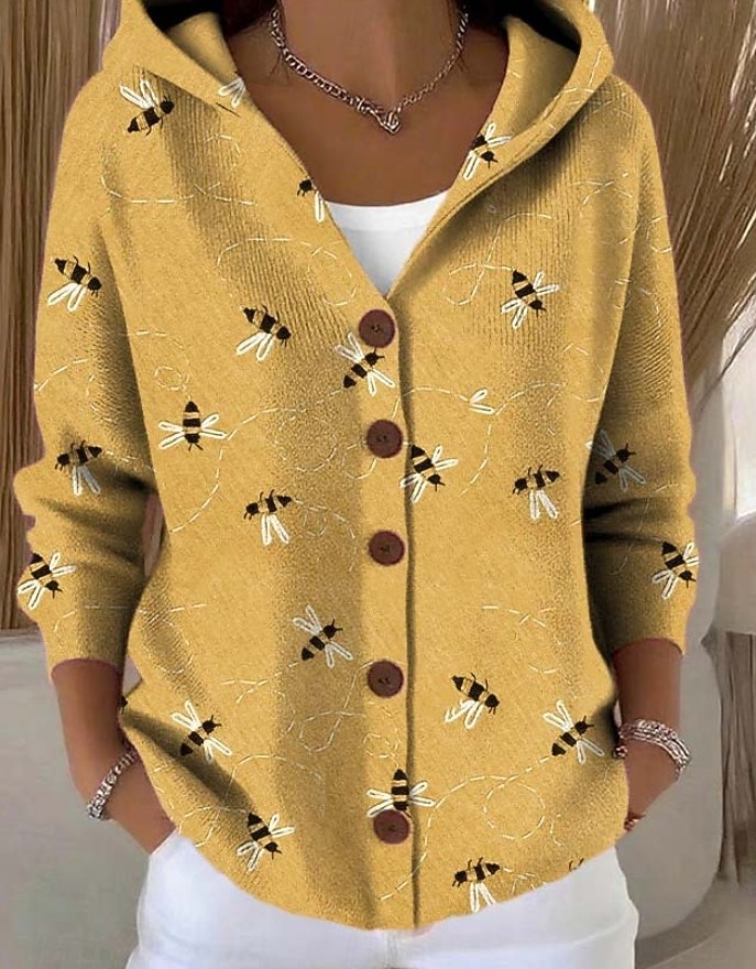 Pentru femei Jachetă cămașă Cald Imprimeu Casual Floral Casual Regulat Capișon Fit regulat Manșon Lung Îmbrăcăminte exterioară Galben Deschis Galben Roz Îmbujorat Toamnă Iarnă 2025 - $31.99 –P3