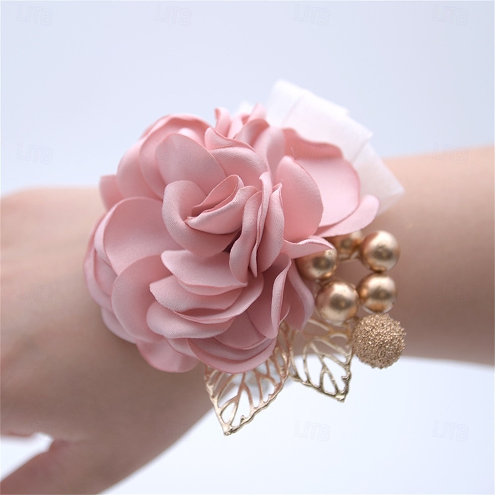 Bröllop handled blommor Handleds Corsage Bröllop / Fest Metall / Tyg Blomstil 2026 - $17.49 –P1