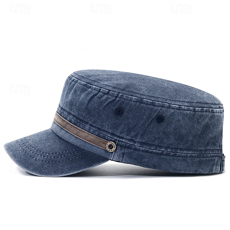 Pánské PLacatá čepice Kšiltovka Sluneční klobouk Trucker Hat Černá Námořnická modř Bavlna Módní Na běžné nošení ulice Denní Bez vzoru Nastavitelná Proti sluci Prodyšné 2026 - $8.49 –P8