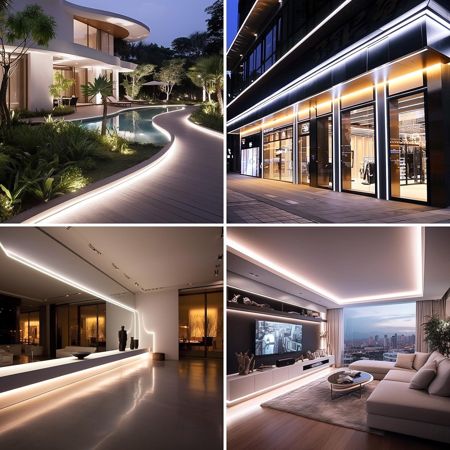 6.5-164 FT COB Outdoor LED Strip Lights Waterproof AC110V High Voltage COB LED Rope Light Switch with Plug High Density Outside IP65 Flexible Tape Light 2026 - $21.99 –P9