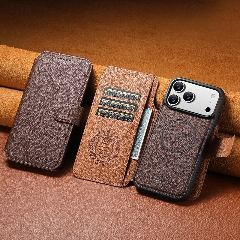 2025年 電話 ケース 用途 iPhone 17 Pro Max 17 16 15 14 Pro Max 13 Pro Max バックカバー 耐衝撃 レトロ風 PUレザー  コレクション – $13.99 –P7