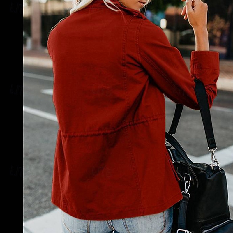 Pentru femei Palton de iarnă Jachetă Sacou Comfortabil Fermoar Buzunar Casual Simplu Vacanță Casual Purtare Zilnică Ieșire Regulat Guler de stand Fit regulat Manșon Lung Îmbrăcăminte exterioară Negru 2026 - $45.99 –P4