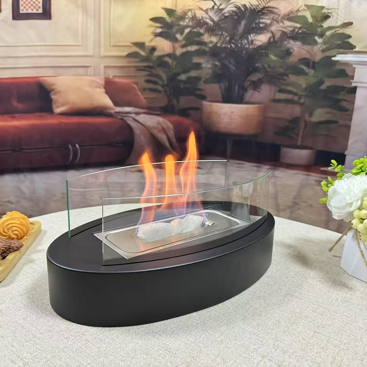 feu de table cheminée de table alcool à friction avec pare-flamme de 2025 ? $75.99 –P12