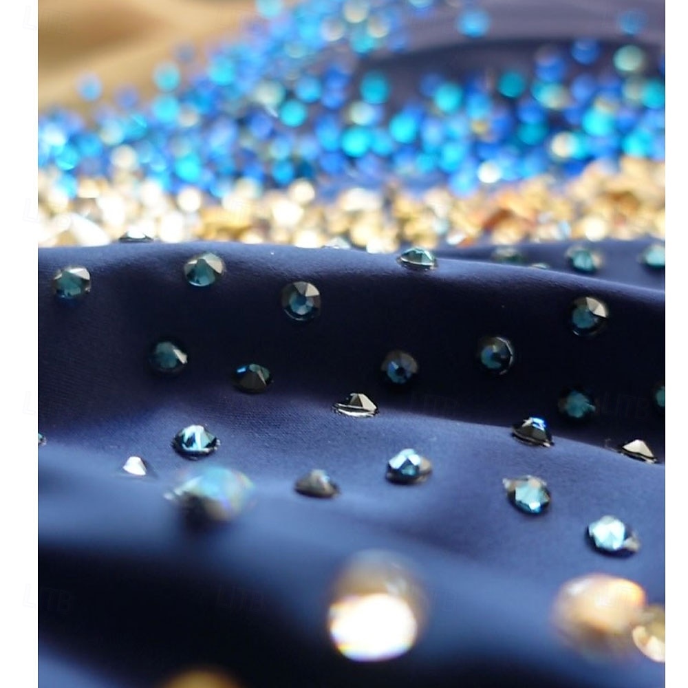 Abito da pattinaggio artistico Per donna Ragazze Pattinaggio sul ghiaccio Vestito Nero / giallo Patchwork Foro per il pollice Spandex Rete Alta elasticità Allenamento Competizione Vestiti da del 2026 a $337.69 –P2