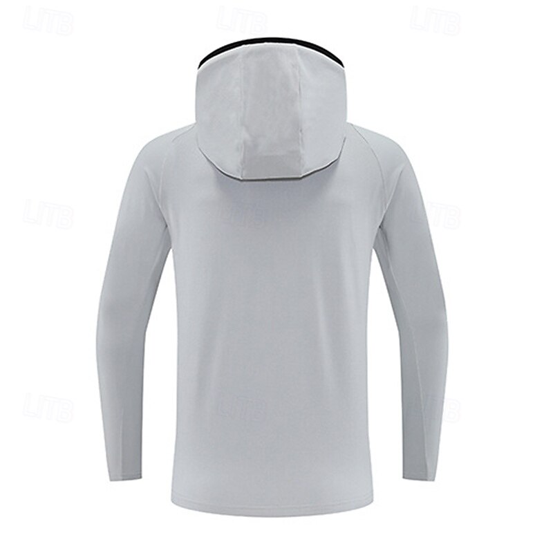 Herr Solid färg T-shirt för jogging Gymtröja Sport topp Höst vinter Huva Långärmad Fritids- Mjuk Andningsfunktion Gym Camping Löpning Träna Yoga Svart Vit Röd Sportkläder Sportkläder 2026 - $32.99 –P13