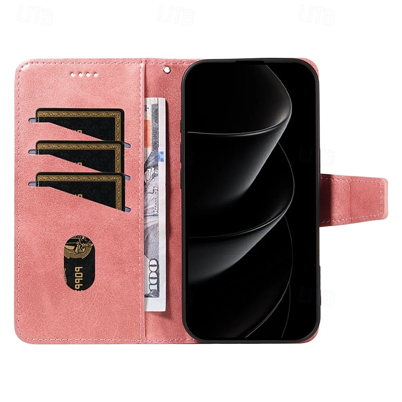 telefone Capinha Para iPhone 17 Pro Max 17 Air 16 15 14 Pro Max Plus 16e 13 Pro Max Mini Capa para Cartão Wallet Proteção de corpo inteiro com cordão Antichoque Retro Couro PU de 2025 por $11.99 –P7