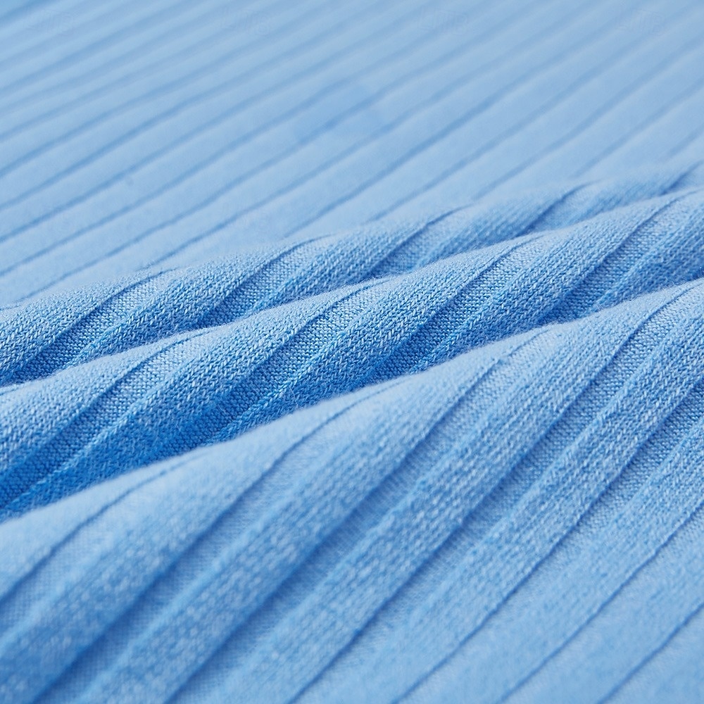 Herren Rippenstrick-Top Textur Lässig Arbeit Revers Gerippter Polokragen Kurzarm Basic Modern Farbblock Knöpfe Gestrickt Frühling & Sommer Sommer Frühling Normale Passform Blau Weiß Gelb Burgunderrot 2026 - $24.99 –P4