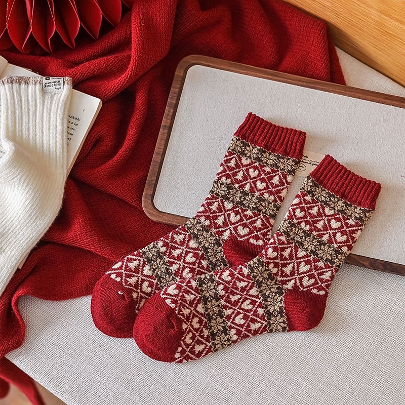 Women's Crew Socks Thick Winter Warm Socks Christmas Outdoor Holiday Plaid Polyester Basic Classic Casual Elastic Warm 1 Pair 2026 - $6.99 –P2