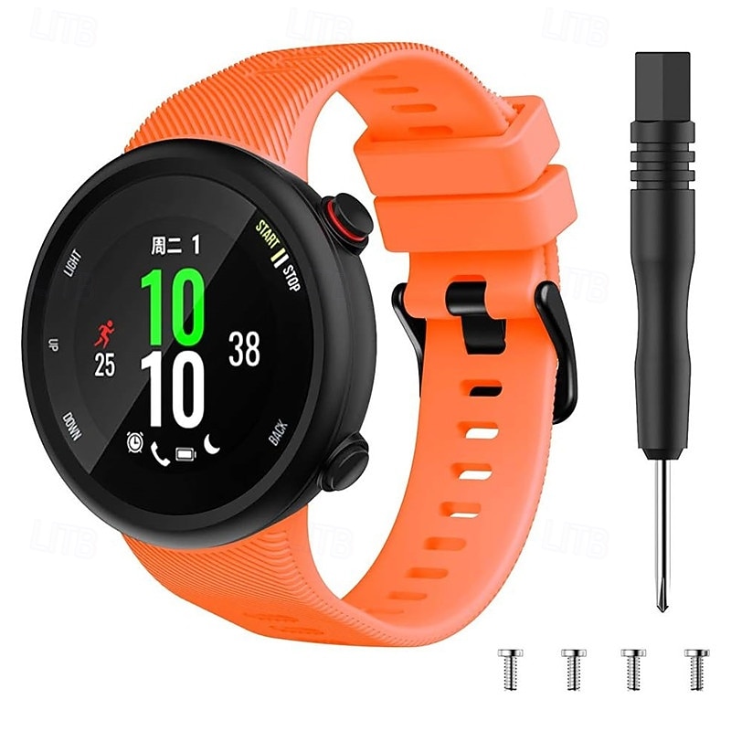 Pásek hodinek pro Garmin Forerunner 45/45s Silikon Výměna, nahrazení Popruh Nastavitelný Sportovní značka Moderní spona Náramek 2026 - $14.99 –P4