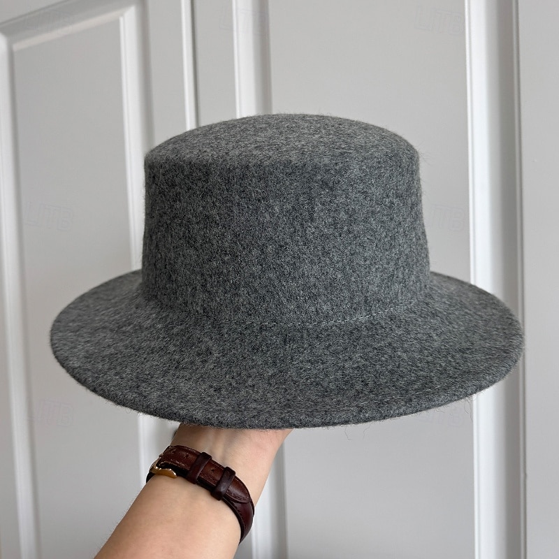hattar Ull Solhatt Bröllop Helgdag Tebjudning Hästrace cocktail Elegant Vintage Solskydd Med Len Hårbonad Huvudbonader 2026 - $34.99 –P7