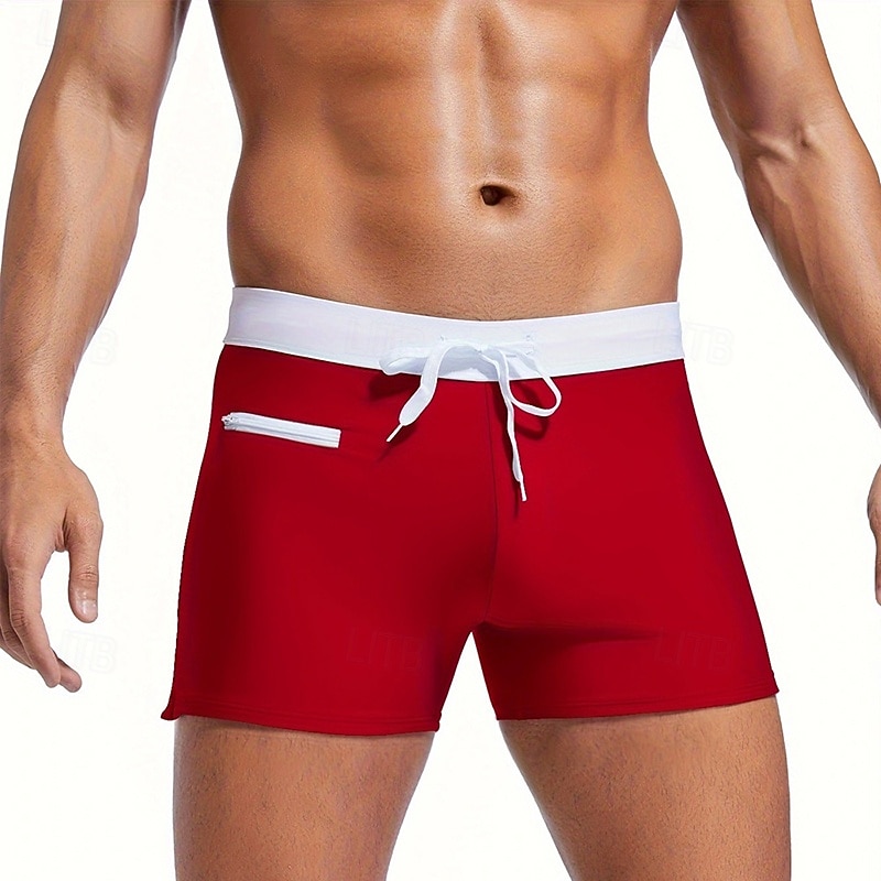 Bărbați Pantaloni Scurți de Înot Boxeri înot Costume de baie pentru costume de baie Mată Buzunar cu Fermoar Elastic Respirabil Pantaloni Surfing Bikini Scufundare Vară 2026 - $11.49 –P16
