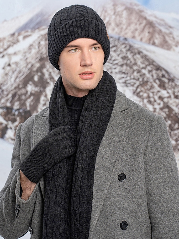 Set unisex di cappello, sciarpa e guanti natalizi con guanti touchscreen, vari colori, perfetto per la moda invernale e come regalo per le feste del 2026 a $26.99 –P3