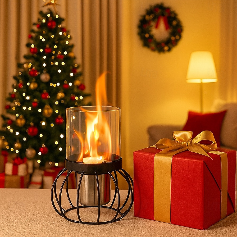 настольная костровая чаша для костра со стеклянным столом и дистанционным управлением для кемпинга 2026 - $54.99 –P3