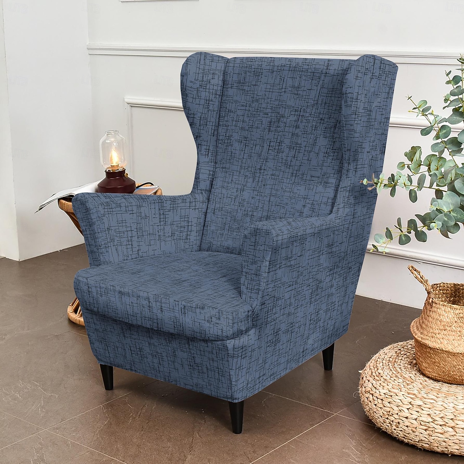 stretch hoes voor een fauteuil, polyester hoes met bloemen-/streep-/geometrische print voor een fauteuil, afneembare decoratieve meubelbeschermer 2026 - $47.99 –P7
