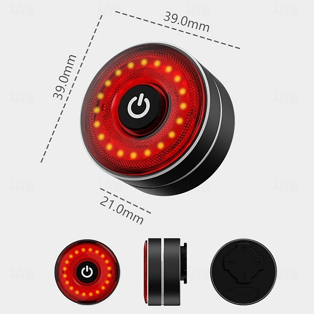 USB-uppladdningsbart cykelbakljus automatisk sensor bakljus cykelutrustning cykeltillbehör vattentät bromsvarning racercykeltillbehör 2026 - $28.99 –P10