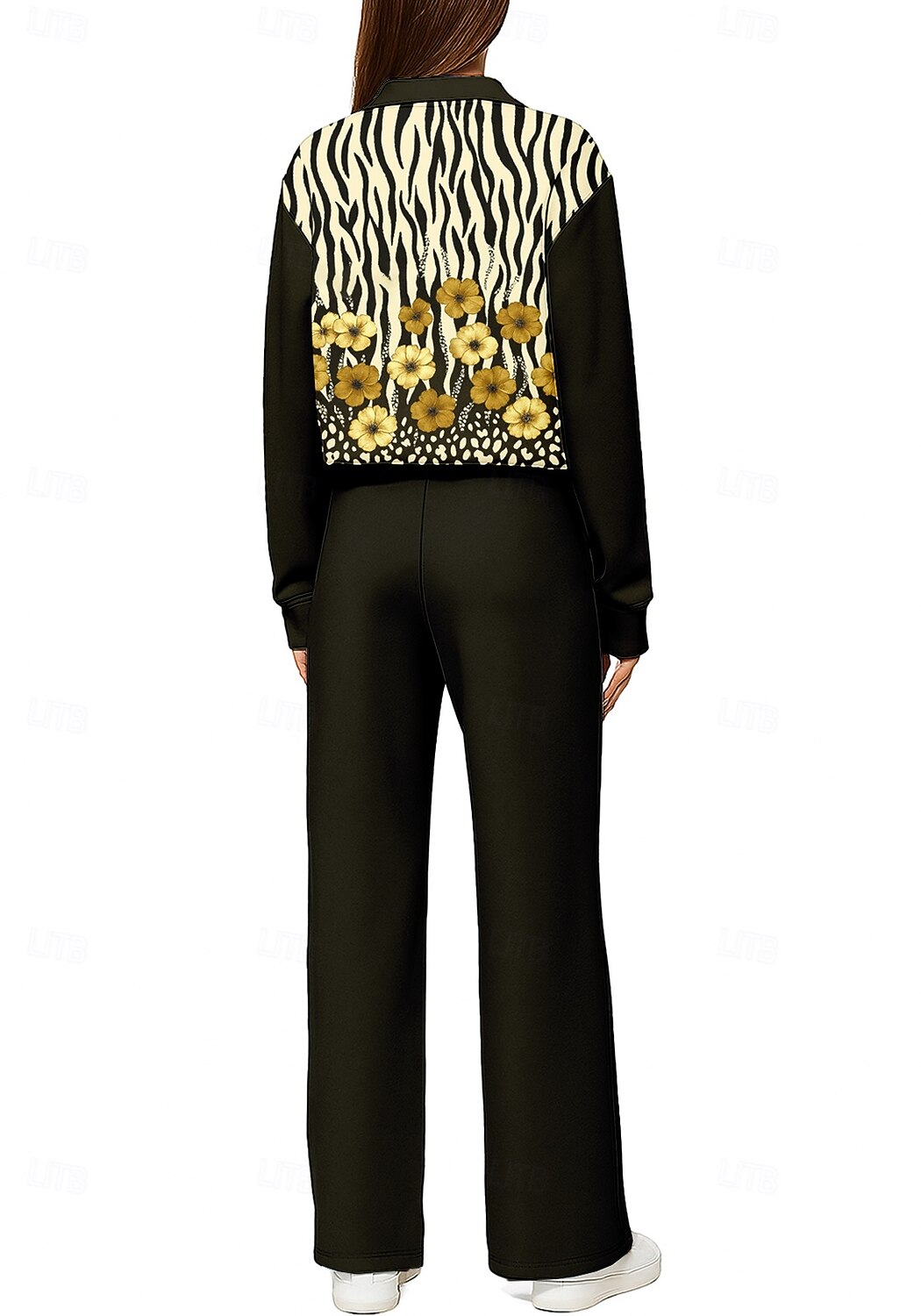 Women's Sweatshirt Tracksuit 2 Piece Tracksuit Drawstring Pocket Floral Athletic Clothing Set Clothing Suit Fall Winter Black Vocation Outdoor Travel Lightweight Fashion Long Sleeve Sport Activewear 2026 - $44.99 –P2