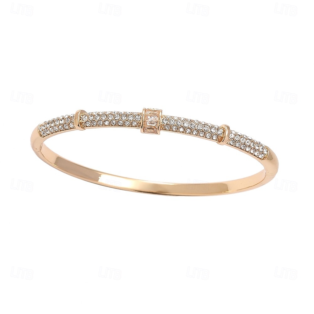 Cubic Zirconia Geometrical Drop Fashion Personalized Simple Trendy Chrome Bracelet Jewelry Silver / Golden For Wedding Party Engagement Prom 2026 - $11.49 –P4