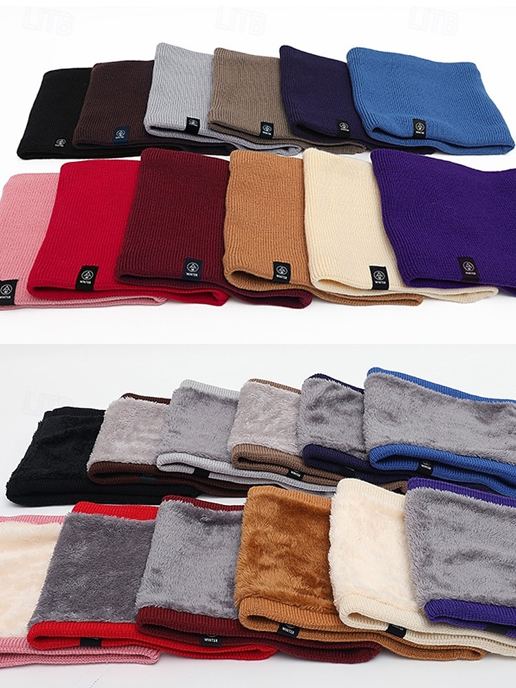 Herren-Winter-Halswärmer, Halstuch, Fleece-gefütterter Thermo-Schlauchschal, gemütliches Weihnachtsgeschenk für Outdoor-Sport, Skifahren und den Alltag 2025 - $11.99 –P4