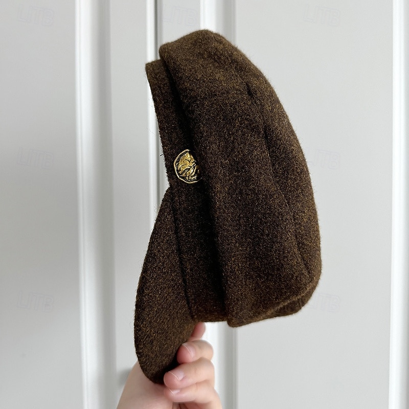 Hats Wool Beret Hat Wedding Holiday Tea Party Horse Race Cocktail Elegant Vintage With Metallic Buckle Headpiece Headwear 2026 - $22.99 –P5