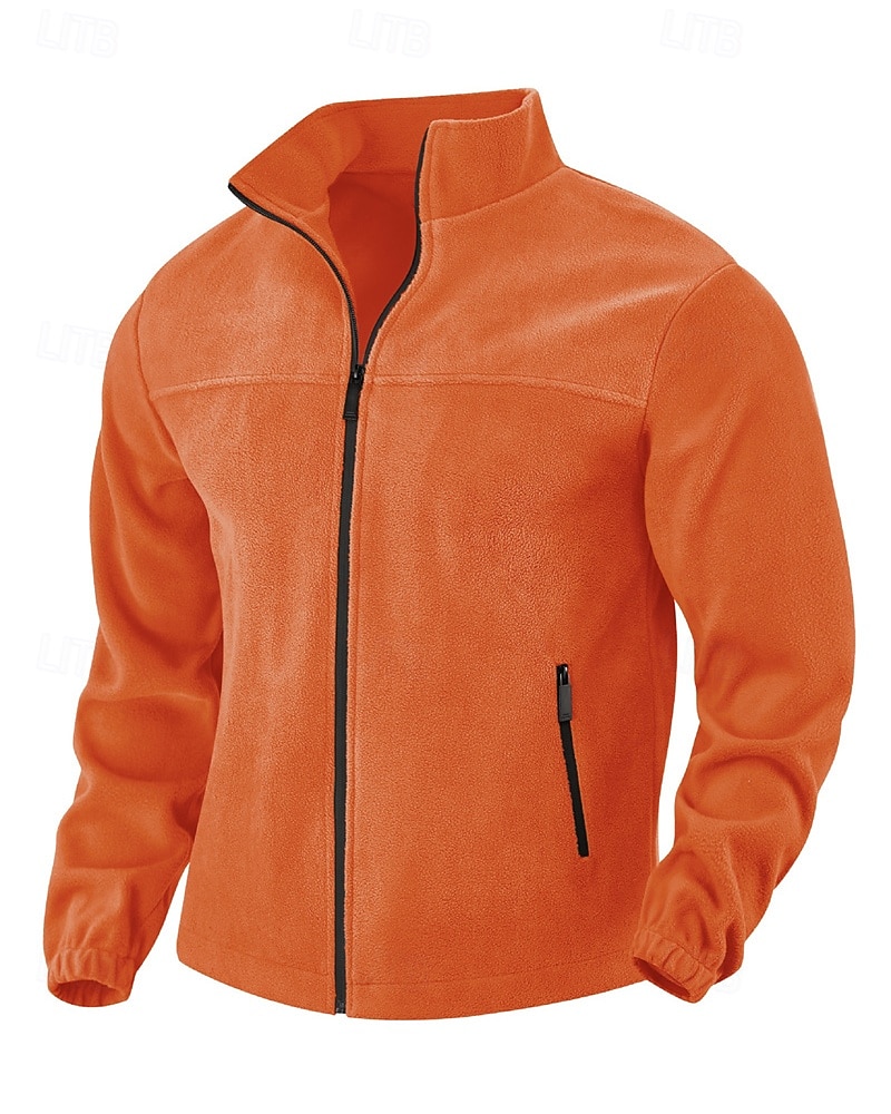 Herre Genser Fleecegenser Genser med full glidelås Aprikos Svart Lilla Oransje lysegrå Opprett krage عادي Ta igjen glidelåsen Lomme Sport & Utendørs Daglig Ferie Polyester Gatemote Grunnleggende 2026 - $36.99 –P18