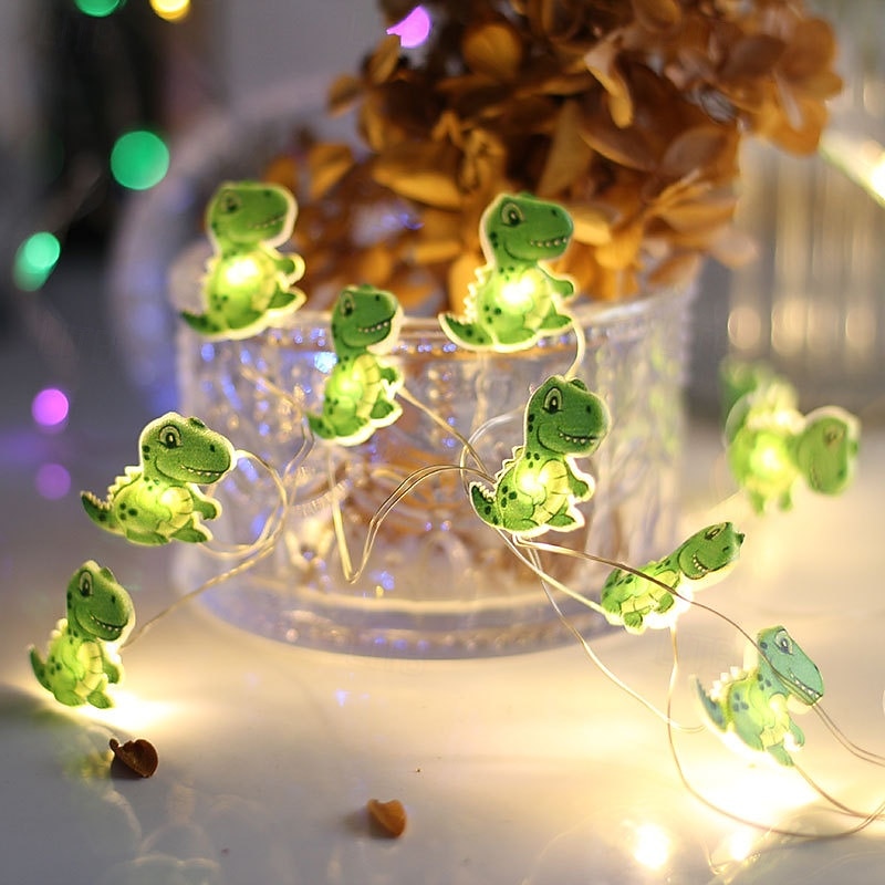 Luci a stringa a LED in filo di rame, ghirlanda a forma di dinosauro, 2 m, 20 LED, alimentate a batteria, per Natale, matrimonio, compleanno, festa, vacanza, decorazione per cameretta dei bambini, del 2026 a $14.49 –P4