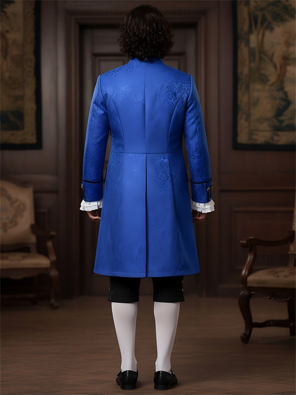 Sett retro vintage viktoriansk middelaldersk skjorte trench coat vampyr adelsmann jacquard fancy dress Menns Ebenezer Scrooge nisse Halloween karneval forestilling Ren Faire fest voksnes frakk 2026 - $69.99 –P2