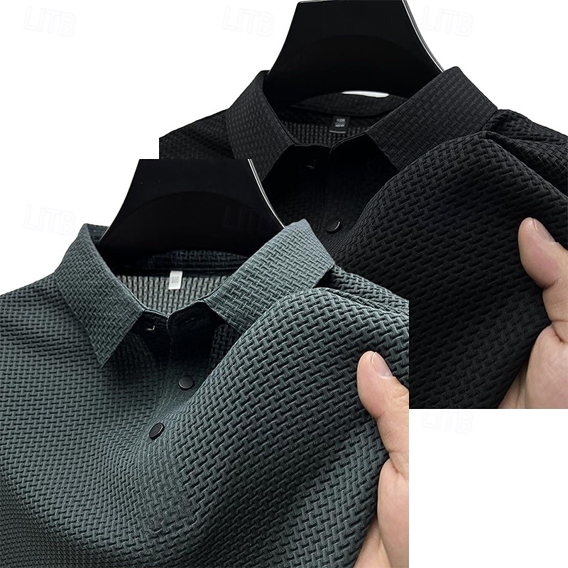 2PCS Men's Polo Shirts Golf Shirt Casual Holiday Classic Short Sleeve Fashion Basic Plain 2 Piece Multi-pack Summer All Seasons Regular Fit 2025 - $36.99 –P10