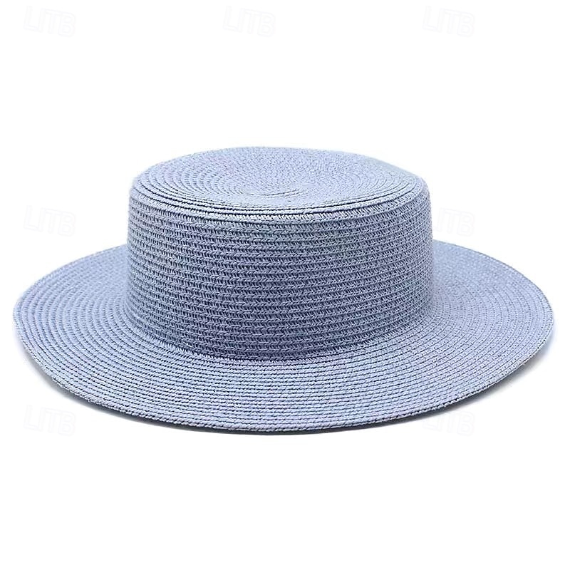 Cappelli Poliestere Cappello di paglia Matrimonio Ferie Tè Corsa di Cavalli Cocktail Vintage Protezione Solare Con Giunzione Copricapo Copricapo del 2026 a $17.49 –P11