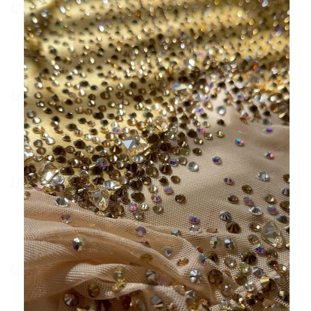 2026年 フィギュアスケート ドレス 女性用 女の子 アイススケート ドレス イエロー パッチワーク 指穴付き スパンデックス メッシュ 高弾性 訓練 競技大会 スケートウェア クラシック クリスタル・ラインストーン 長袖 アイススケート フィギュアスケート  コレクション – $321.39 –P2