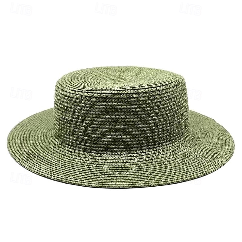 Cappelli Poliestere Cappello di paglia Matrimonio Ferie Tè Corsa di Cavalli Cocktail Vintage Protezione Solare Con Giunzione Copricapo Copricapo del 2026 a $17.49 –P9