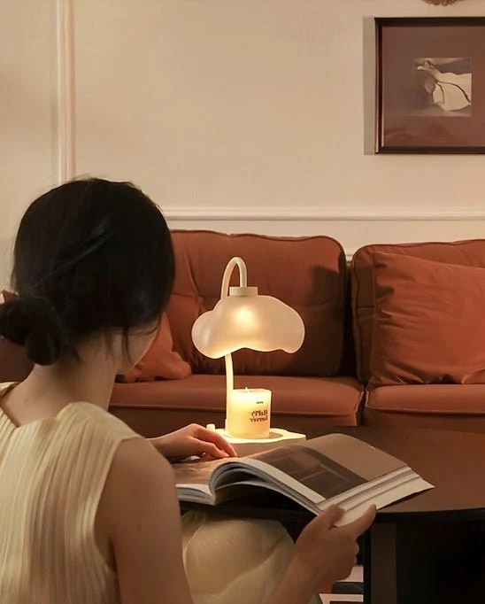 مصباح تدفئة الشموع السحابي الفريد اللطيف مع مؤقت للشموع الكبيرة 2026 - $137.99 –P3