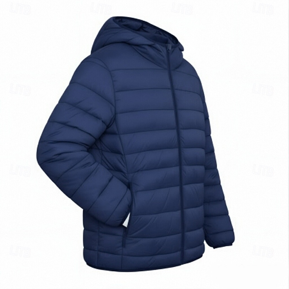 Per uomo Grafico Montagna Cappotto Invernale Giacca Piumino Giacca imbottita Calore Termico Impermeabile alla pioggia Leggero Casual All'aperto Quotidiano Giacca imbottita trapuntata con cappuccio del 2026 a $60.99 –P7