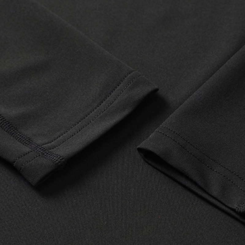 Ανδρικά Μονόχρωμο Tricou de Alergat Πουκάμισο γυμναστικής Αθλητική κορυφή Φθινόπωρο / Χειμώνας Τρίμηνο φερμουάρ Μακρυμάνικο Ένδυση γυμναστικής και άθλησης Moale Αναπνέει 2026 - $27.99 –P10