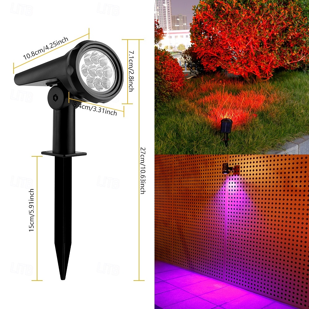 Aurinko Puutarhan Spotlight Ulkona Kestävä Tulvat Valot 7/10LED puutarhapuu ja kasvi Maisemavalot Puisto Autotalli Piha Polkuvalaistus 2026 - $19.99 –P11