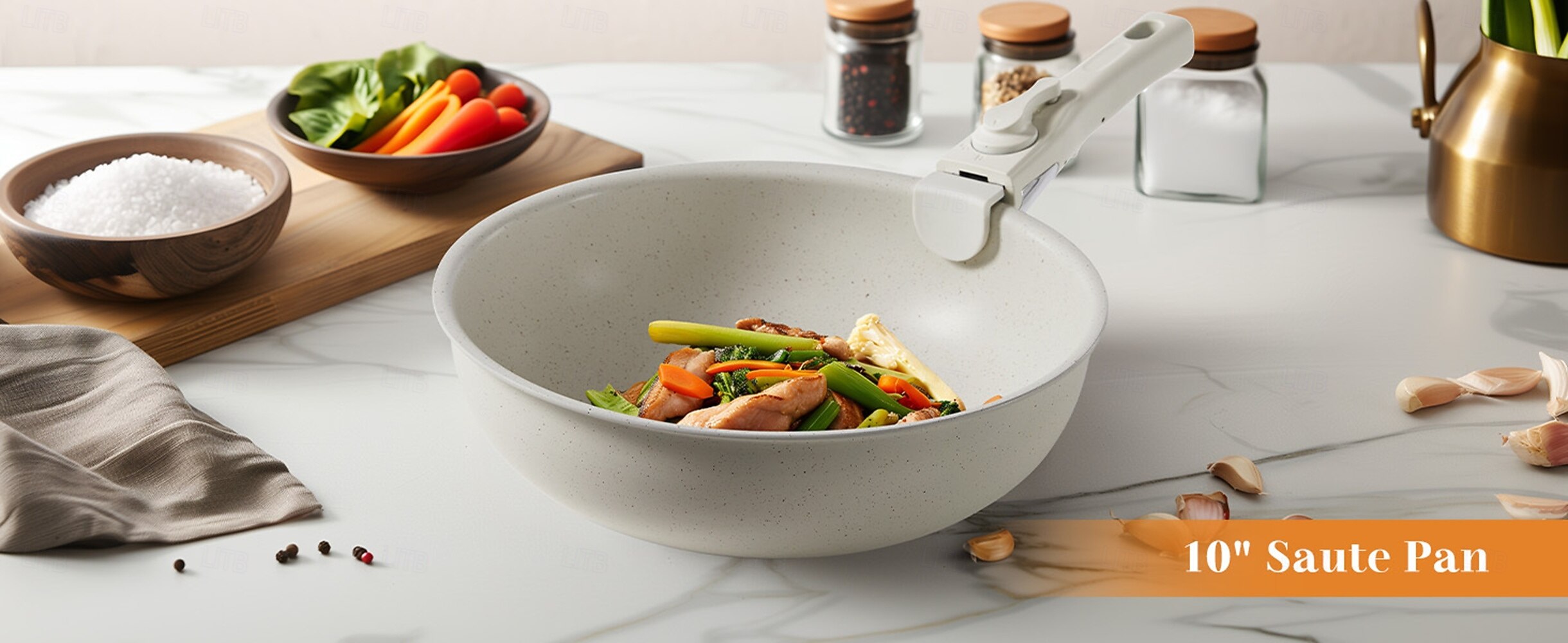 Набор из 12 кастрюль для тушения и вока, безопасный набор для посудомоечной машины со съемной ручкой, нержавеющая сталь, набор посуды для индукционной плиты 2025 - $279.39 –P4