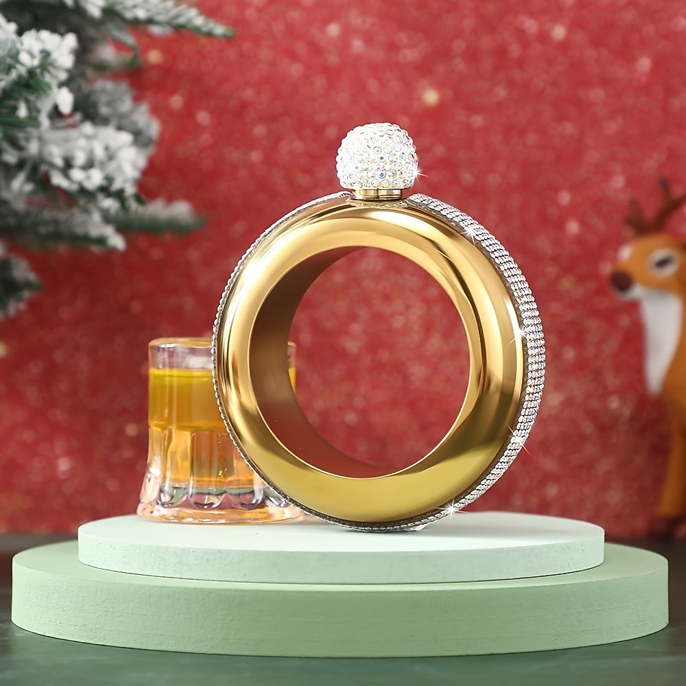 1 fiaschetta in acciaio inossidabile alla moda per donna: nasconde discretamente vino e cocktail &liquori - accessorio perfetto per feste estive - un must-have per la cucina di alta qualità per Natale del 2025 a $23.99 –P2