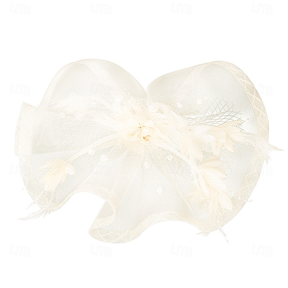 Fascinators Tulle Fedora Hat Wedding Tea Party Horse Race Cocktail Elegant Vintage Simple With Feather Headpiece Headwear 2026 - $22.99 –P3