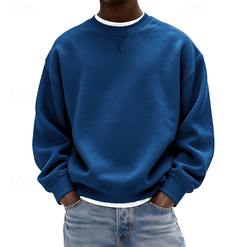 Муж. Толстовка Флисовая толстовка Толстовка с капюшоном и пуловером Натяни Синий Черный Белый Желтый Темно синий Вырез под горло Полотняное плетение Для занятий спортом Повседневные Праздники 2026 - $24.99 –P8