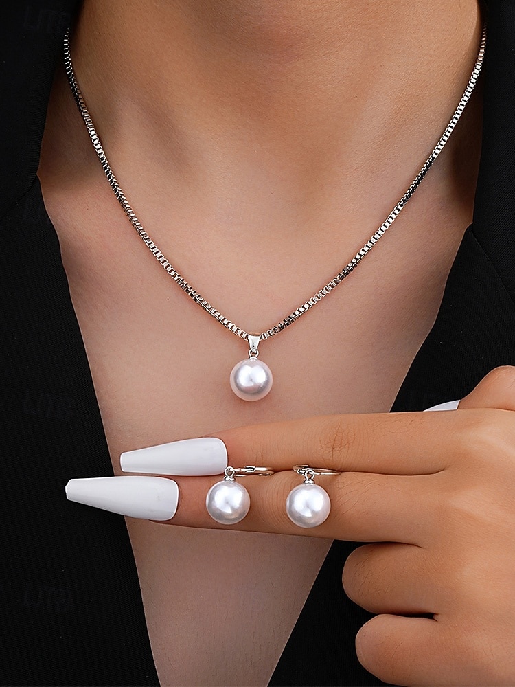 Naisten tekohelmikaulakoru ja korvakorut kultaisilla yksityiskohdilla, elegantit joulukorut juhlajuhliin 2026 - $9.99 –P4